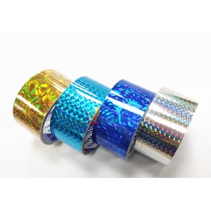 雷射膠帶 2"寬板/12mm    金、銀、紅、藍、紫、綠、桃紅 多種花紋